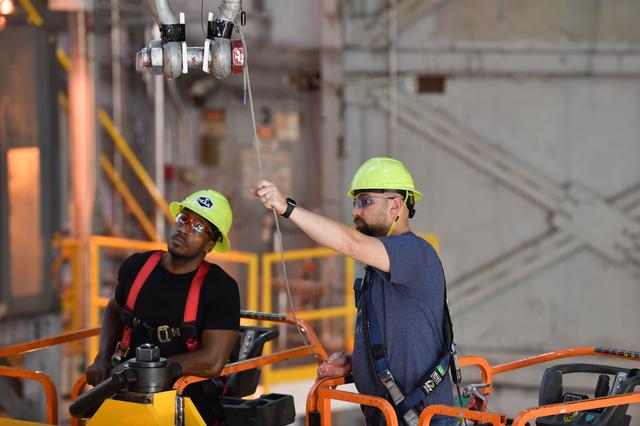 NASA image: Engine Section for NASA’s SLS Rocket Prepared for Joining to Rest of Stage